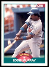 1989 Score Rookie & Traded. Eddie Murray Los Angeles Dodgers #31T