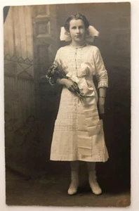 Attractive Young Woman RPPC Postcard Lima OH Fenner's Studio Ruth Brown - Picture 1 of 1