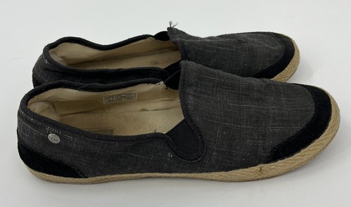 Ugg Delizah espadrillas donna taglia 9 5 40 5 ballerine slip on in tela nera