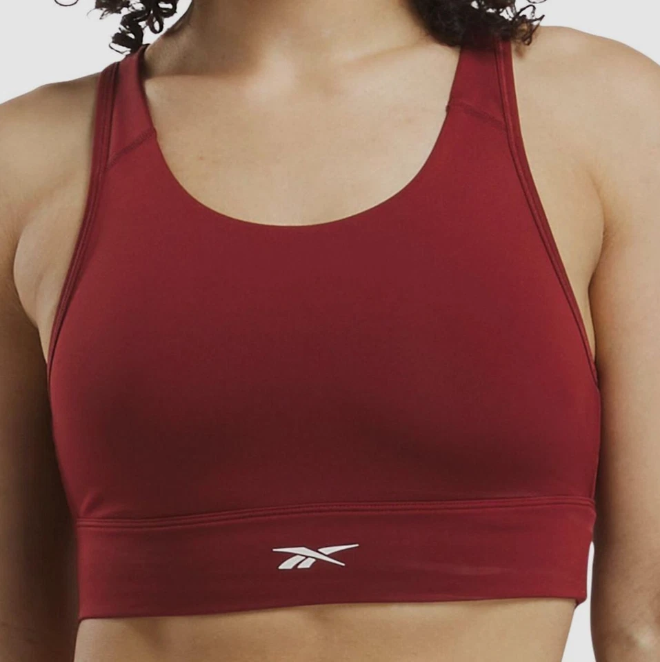 Reebok Women's Red Train RBK-DRY High-Impact Sports Bra Size Medium