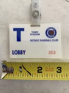 Detroit Baseball Club Tiger Stadium Laminated Lobby Pass #313 1968 1984 Champs! - Picture 1 of 2