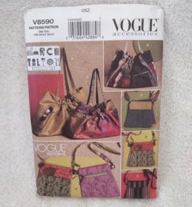 Vogue Totes and Double Bags Sewing Pattern V8590 From 2009 - Picture 1 of 1
