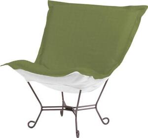 Pouf Chair HOWARD ELLIOTT Seascape Willow Yellow-Green Green Sunbrella Acrylic