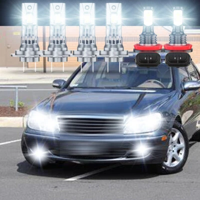 Combo de bombilla antiniebla de haz alto bajo LED para Mercedes-Benz S430 2003-2006 Foto 1 de 4