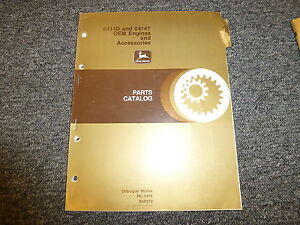 John Deere 6414D & 6414T Oem Engines and Accessories Parts Catalog Manual Pc1471
