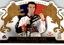 2002-03 Pacific Crown Royale Pascal Leclaire Rookie 2240/2299 Columbus Blue