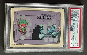 1989 Topps Nintendo Scratch-Off Game Card Legend of Zelda Screen 10 PSA 8