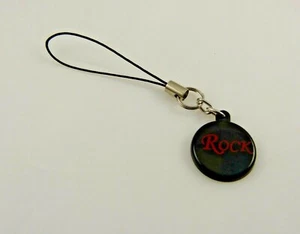 Rock cell phone or purse charm strap rocker black red - Picture 1 of 2