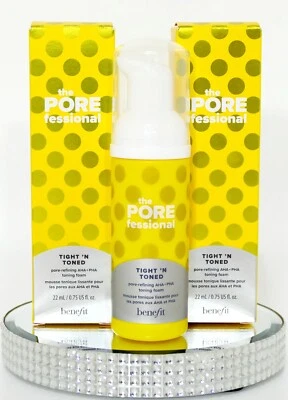 ×2Pk Benefit The POREfessional Apretado 'N Tonificado AHA + Espuma Tonificadora PHA .75oz Ea NUEVO Foto 1 de 4