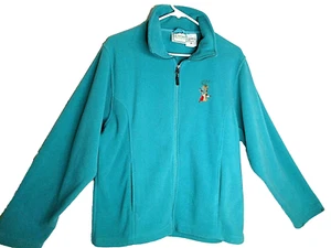 TR McTaggart Damen Gr. M blau Fleece Full Zip Jacke mit gestickten Vögeln - Bild 1 von 6
