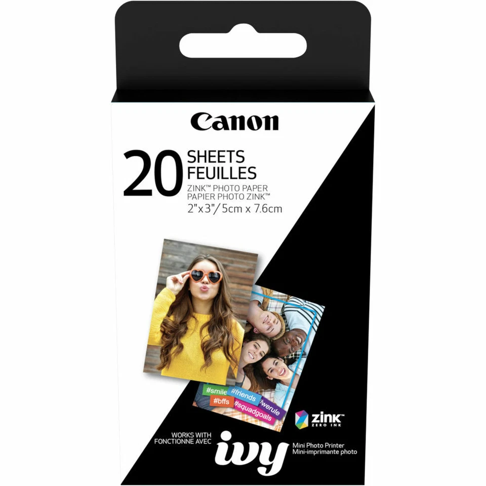 Canon Zink 2x3 Glossy Photo Paper - 20 Sheets - Image 1 of 1