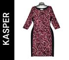 Kasper Dress Women Multicolored Size 10  Sheath Long Sleeve Career Formal Dress