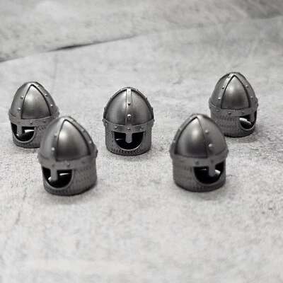 Paquete de 5 bloques de casco de caballero gris accesorios para minifiguras gt1GH01 Foto 1 de 2