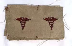 US Army Medical Corps Branch Collar Insignia Desert Tan Patch OIF Iraq War NOS - Picture 1 of 2