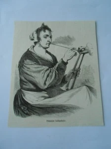 Gravure 1857 - Une fumeuse Hollandaise - Picture 1 of 1
