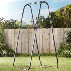 Black Metal Swing Stand Frame Hammock Chair Stand for Porch Backyard - Picture 1 of 8