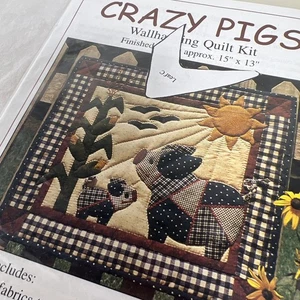 CRAZY PIGS Wallhanging Quilt Kit Piecework by Rachel Pellman - Picture 1 of 4