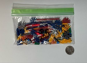 K'nex MICRO Assorted Lot 95 Micro Pieces + Adapters to Standard Size Knex Toys