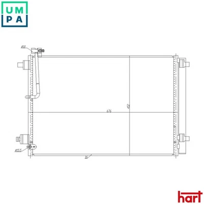 CONDENSER AIR CONDITIONING 725 101 FOR AUDI CGXA/CGWA/CREG/CGWD/CREA/CTDA 3.0L - Image 1 of 4
