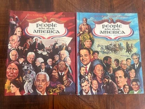 Pictorial Encyclopedia People Who Made America Vol 1&2 History Homeschool Books - Imagen 1 de 3