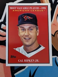 2025 Topps Jugador Más Valioso 1991 Liga Americana Cal Ripken Jr. #MV-27 *BR* - Imagen 1 de 2
