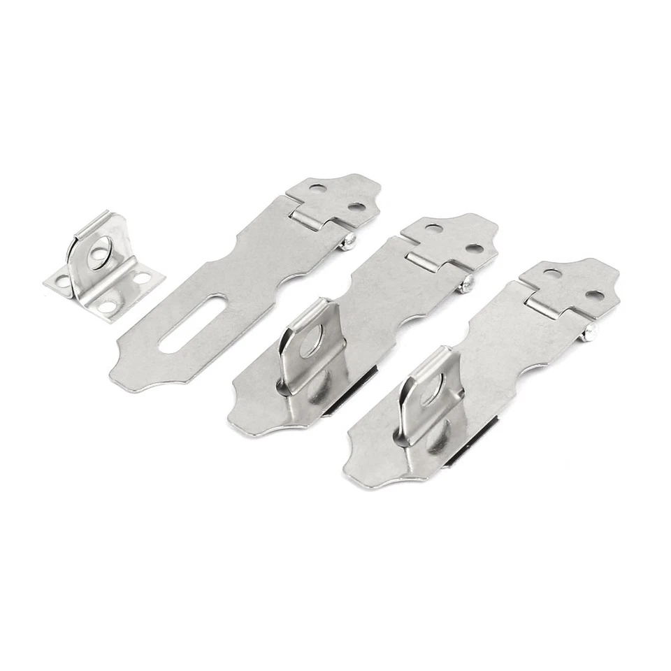 3pack Cupboard Stainless Steel Safety Padlock Door Latch Lock Hasp Staples 2" - Image 1 of 1