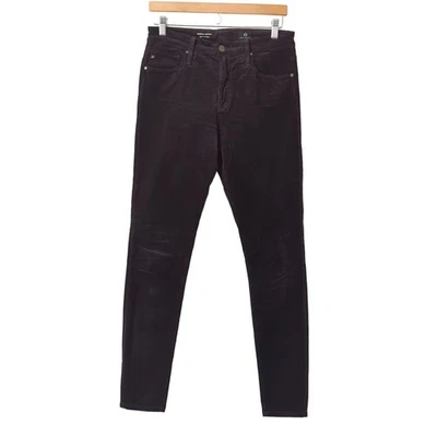 Pantalones de terciopelo Adriano Goldschmied Farrah ajustados tiro alto gris carbón 29 para mujer Foto 1 de 4