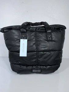 Kenneth Cole Reaction schwarz bauschig gesteppt Nylon Doppelgriff Beuteltasche Premstar - Bild 1 von 10