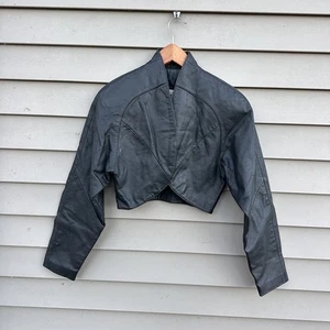 Vintage Cropped Lederjacke Bolero Damen XS Chia 80er - Bild 1 von 10