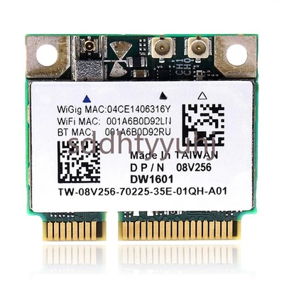 Media mini tarjeta inalámbrica Dell Wireless DW1601 QCA9005 8V256 WiGig 802.11AD 7Gbps Foto 1 de 4