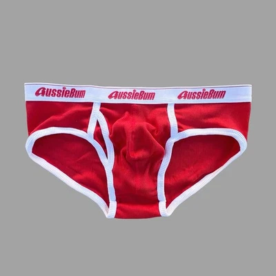 AussieBum Hombres Rojo Clásico Original Acanalado Calzoncillo Ropa Interior Talla S M L XL Foto 1 de 4
