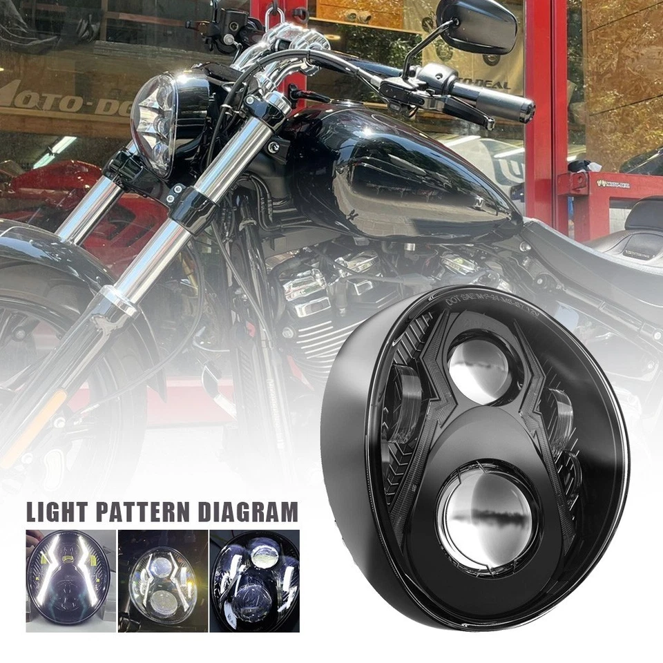 LED Headlamp Front DRL Running Light For Harley Davidson BREAKOUT 114 FXBRS - Изображение 1 из 4