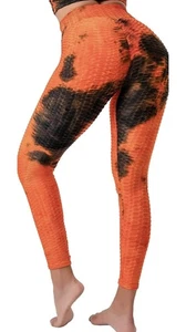 Leggings de Entrenamiento para Mujer, Diseño Cintura Alta Tela Elástica, Talla S, Naranja - Imagen 1 de 3