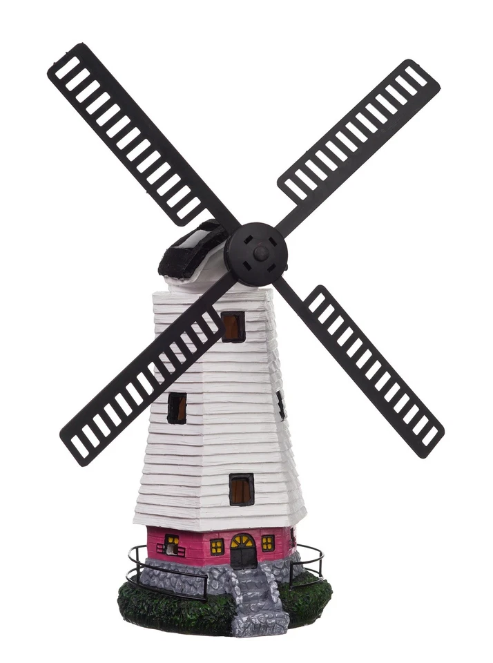  LED Solar Windmühle Garten Deko Leuchte Windrad Solarleuchte Teich Balkon - Bild 1 von 4
