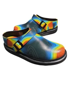 Mules de cuero Dr. Martens Isham Genix Nappa mapa térmico recuperado para hombre talla 10 - Imagen 1 de 7