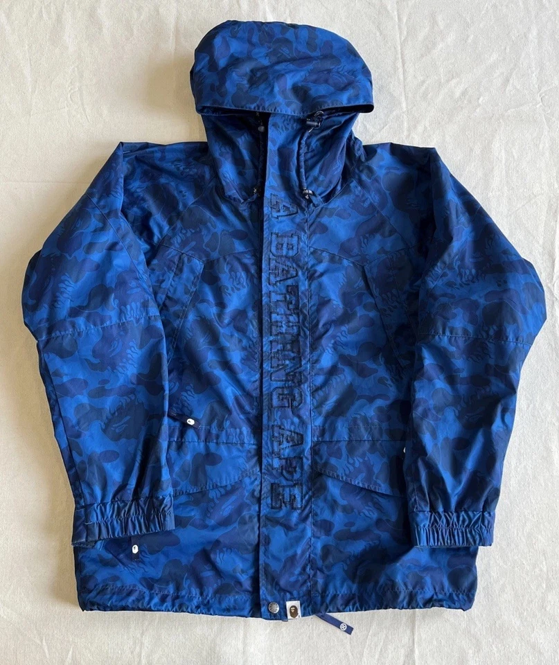 BAPE Fire camo blue snowboard jacket A Bathing Ape Size L - Image 1 of 4