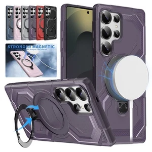 For Samsung Galaxy S25 S24 S23 Ultra S22 S21+ Magnetic Mag Safe Case Ring Stand - Picture 1 of 54