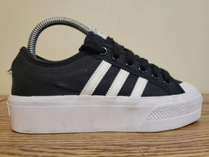 Adidas Nizza Platforms Women's Black White FV5321 Sneakers Shoes Size 6.5  - Picture 1 of 16