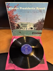 Various Artists Eleven Presidents Speak LP Vinyl Album Record Non-Music B7 EX - Imagen 1 de 4