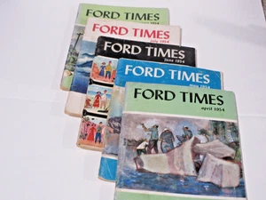Vintage 1954 Ford Times Magazines Lot of 5 - April through August - Bild 1 von 4