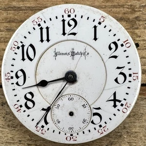 Movimiento Reloj Bolsillo Illinois Años 18 - Grado A. Lincoln - 21 Joyas, Ajustable 5 Pos - Imagen 1 de 2