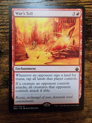 War's Toll MTG LP dissension red enchantment  magic card - Image 1 of 2