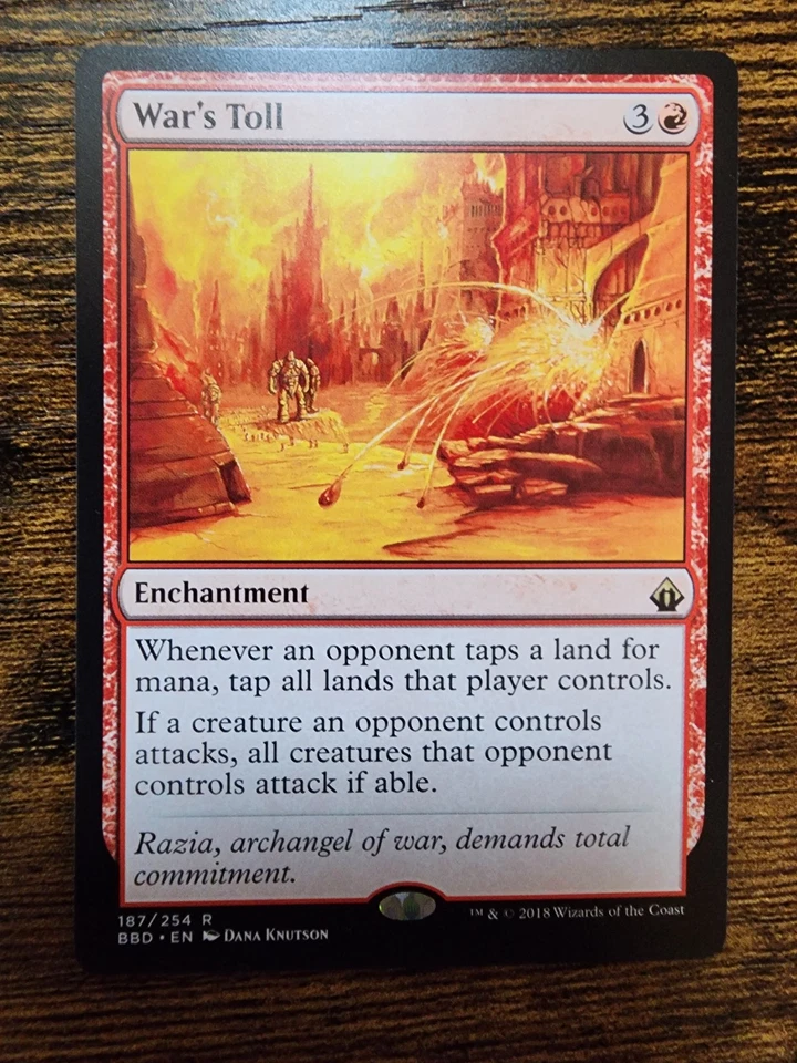 War's Toll MTG LP dissension red enchantment  magic card - Image 1 of 2