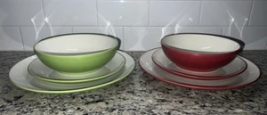 Noritake Stoneware Colorwave Raspberry / Apple Dinner (2) Salad (2) Bowl (2) - Picture 1 of 17