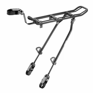 Gepäckträger für Fahrrad hinten Ibera Road Alu Schwarz 26" bis 29" Befestigun - Picture 1 of 1