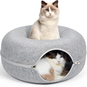 24inch-Tunnel Bed for Indoor,cattasaurus Peekaboo cat cave for Multiple,Detac... - Picture 1 of 8