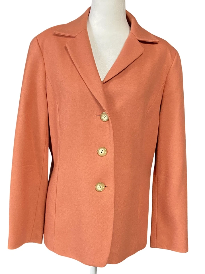 Talbots Blazer женщин миниатюрный средний шерсти кашемира смесь кнопка куртка карманы - Изображение 1 из 4