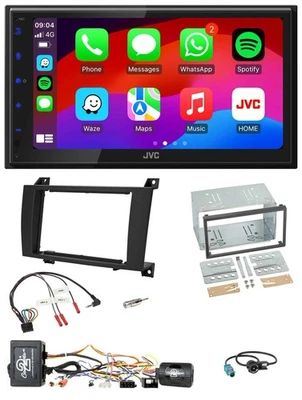 JVC Bluetooth 2DIN Lenkrad DAB USB Autoradio für Mercedes SLK R171 04-08 aktiv - Bild 1 von 4