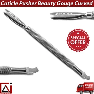 Cuticle Nail Gouge Curved Double End Nails Pusher Remover Beauty Instruments New - Picture 1 of 5