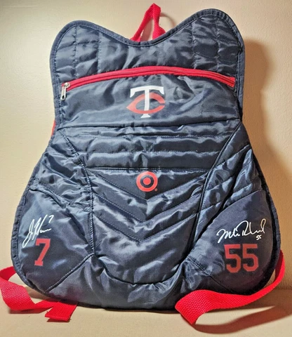 Minnesota Twin Backpack Joe Mauer & Mike Redmond Chest Protector Style Cover